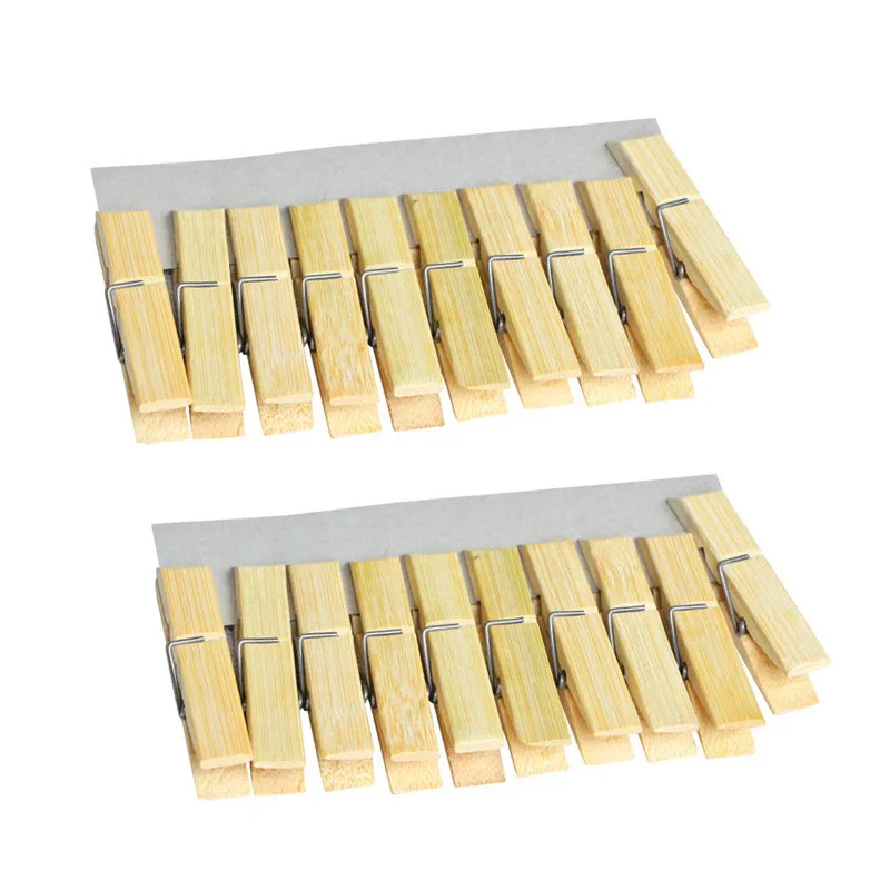 20 Pack Wooden Peg Clothespins Laundry Hanger Dryer Rack Clip Clothes Pins Wood for Photos Crafts Pictures