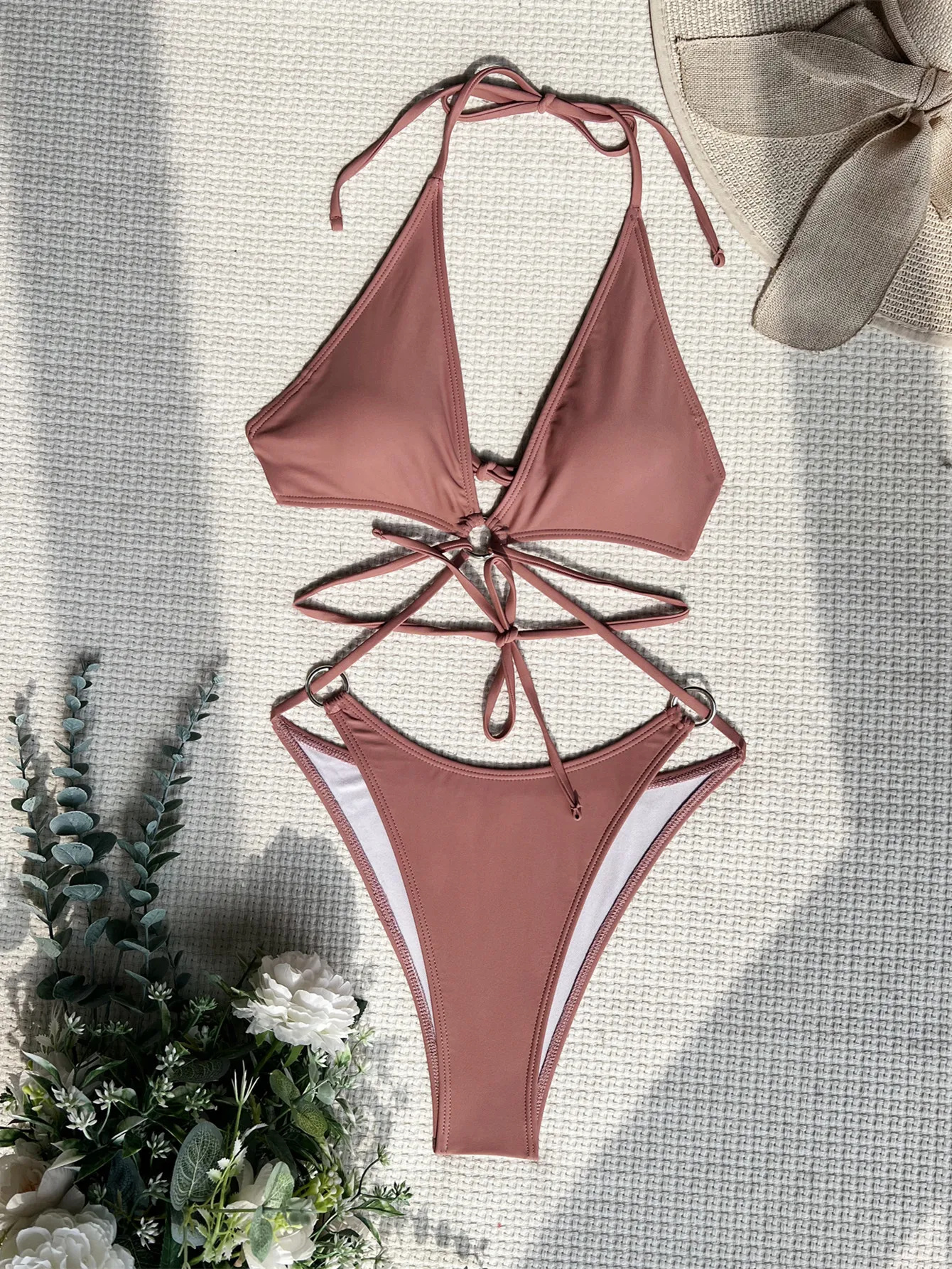 Fashion Show Swimwear women sexy two piece bikini high waisted thong bikini g-string swimwear by bikini manufacturer