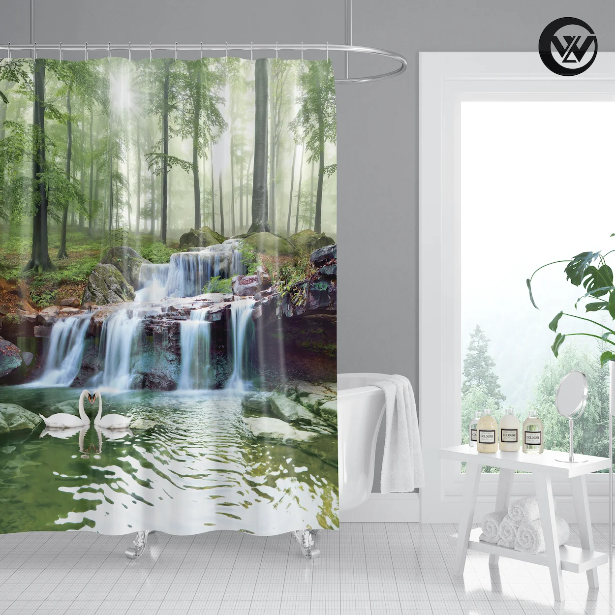 Скандинавская винтажная занавеска с принтом парусника для ванной комнаты в отеле Экологически чистая морская ткань Детская душа отеле/