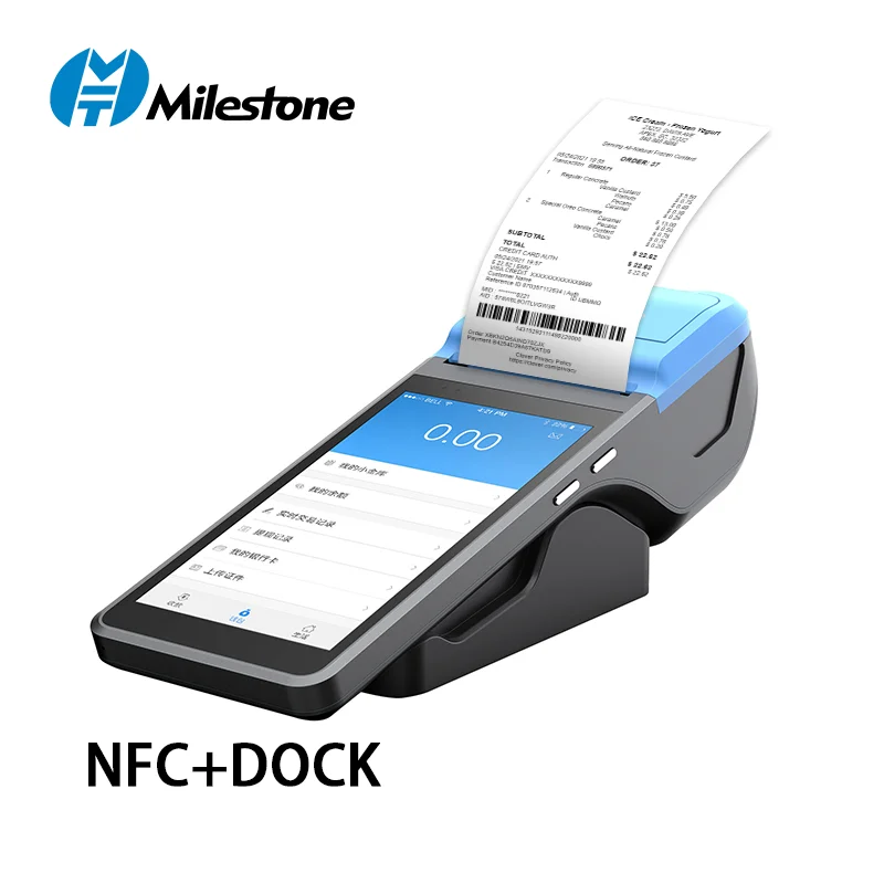 MHT-M2 Milestone Billing Machine Android11 Touch Screen Cash Registers Bill Printing Machine Android Handheld Smart Pos Terminal