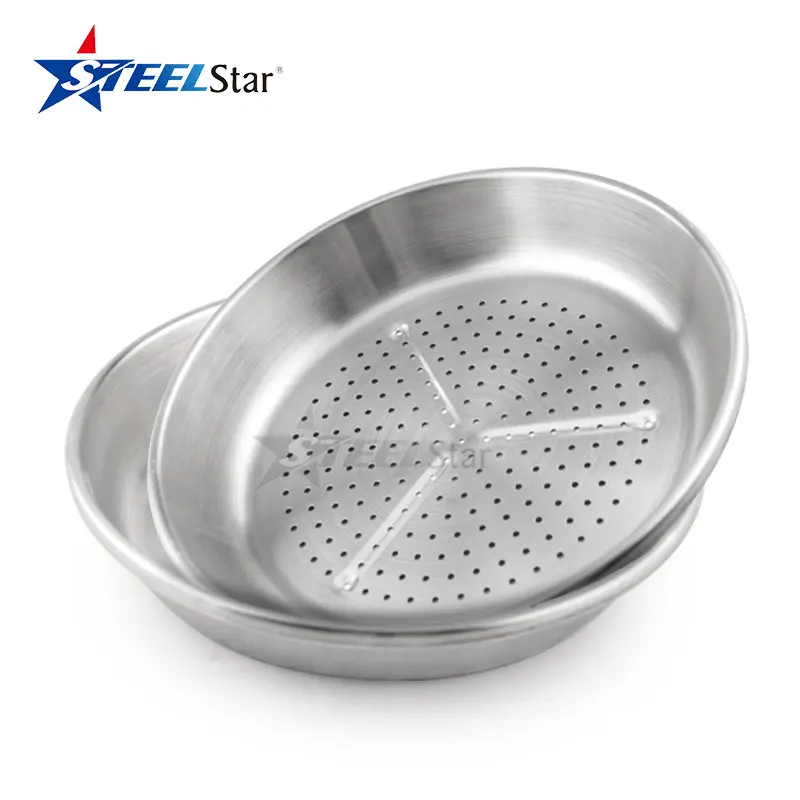 Stackable stainless steel food steamer insert cookware pot vegetable steamer basket foldable