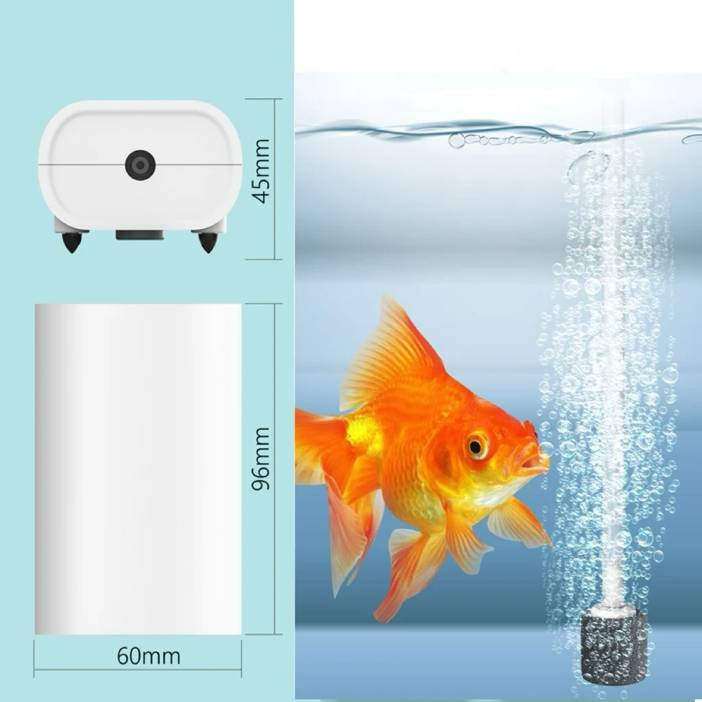 5V Electromagnetic Air Pump Oxygenation Pump Fish Tank Oxygen Pool Aquarium Aquaculture Pumps with Four-hole Accessories
