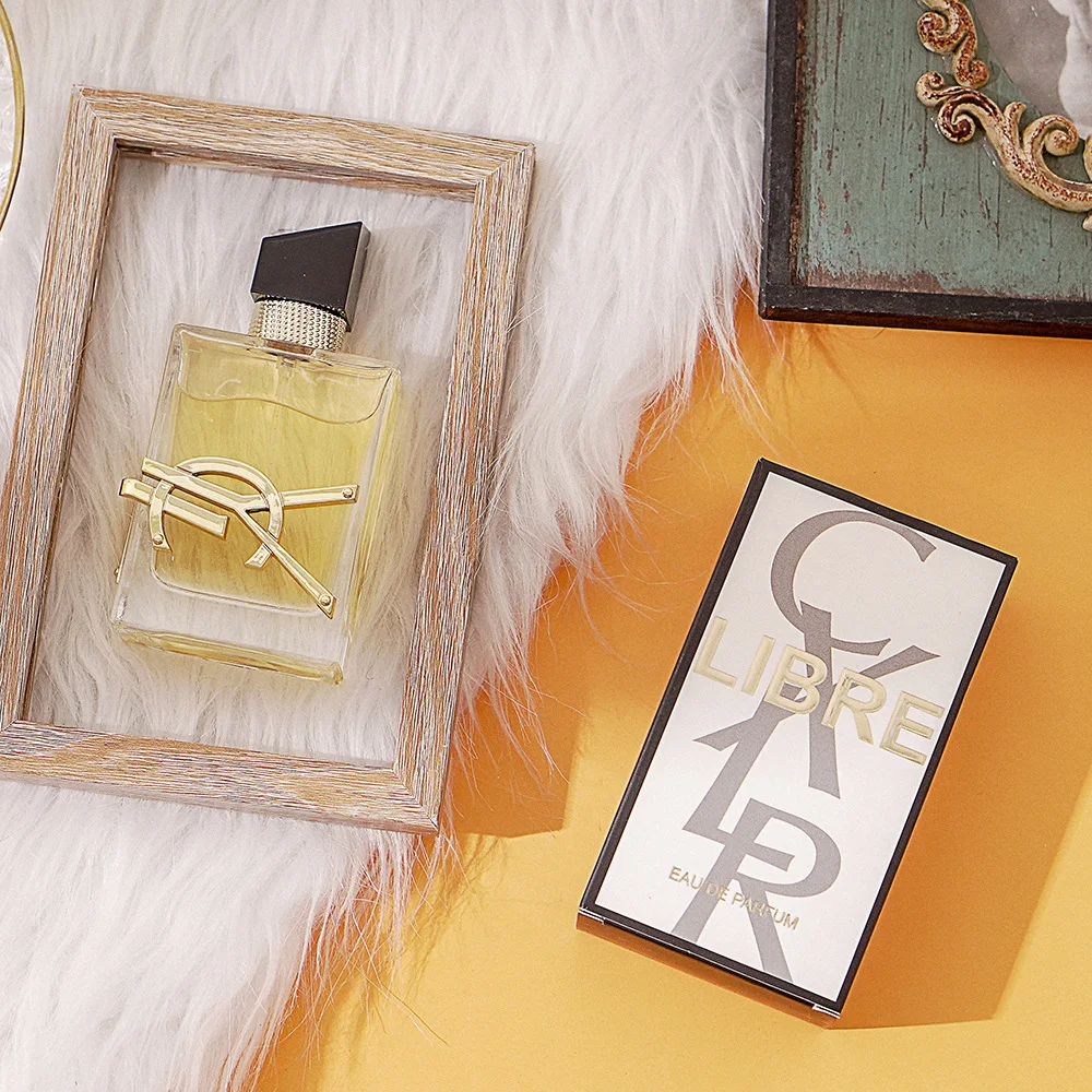 50ml square transparent high-end letter portable spray type subpackage perfume bottle