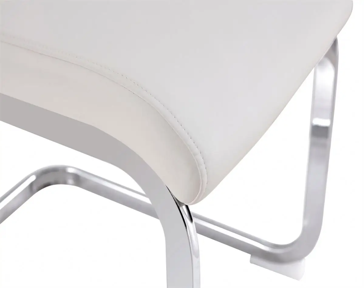 Luxury Fancy  Z Shape Dining Chair Factory Direct White  Dining Chair Sillas De Comedor PU Leather  Leather Dining Chair