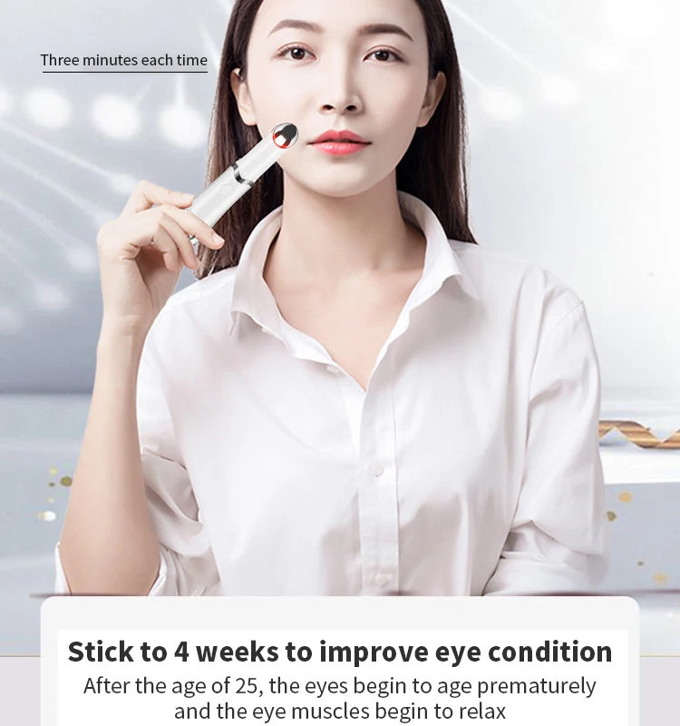  Deery Rechargeable Electric Lift Stainless Steel Touch Face Anti Wrinkle Eye Beauty Massager