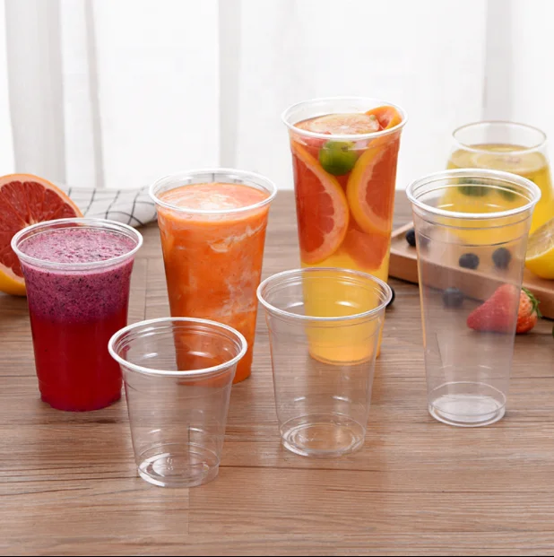Custom Logo Clear Compostable Biodegradable Disposable PP Pet PLA Plastic Cup