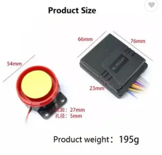 MOTORCYCLE ALARM SYTSEM KDM-1201 wholesale hotsale universal motorcycle security alarm system Waterproof remote control
