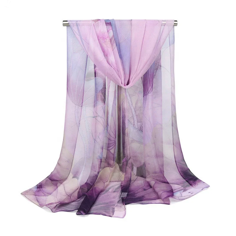 all seasons soft japanese purple silk satin scarf