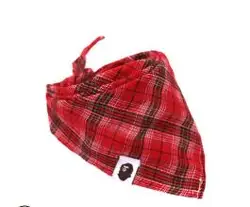 Dropshipping 24 Colors PET Cotton Washable Reversible Triangle Bibs Scarf Painting Plaid Dog Bandana