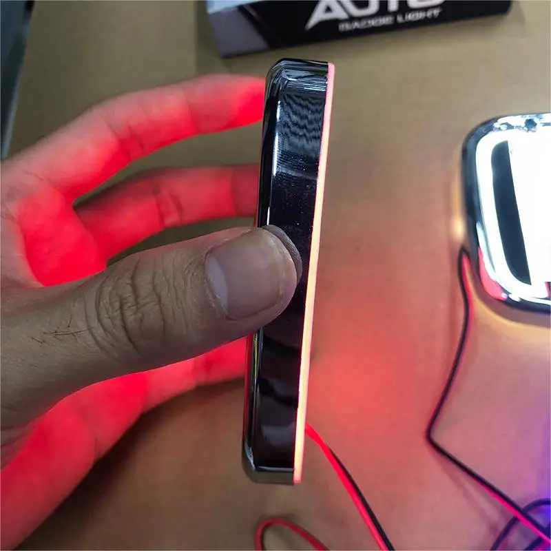 Hot Sale 3D Car logo Front and Rear LED light Sticker cold light vehicle Emblem light Red Blue White