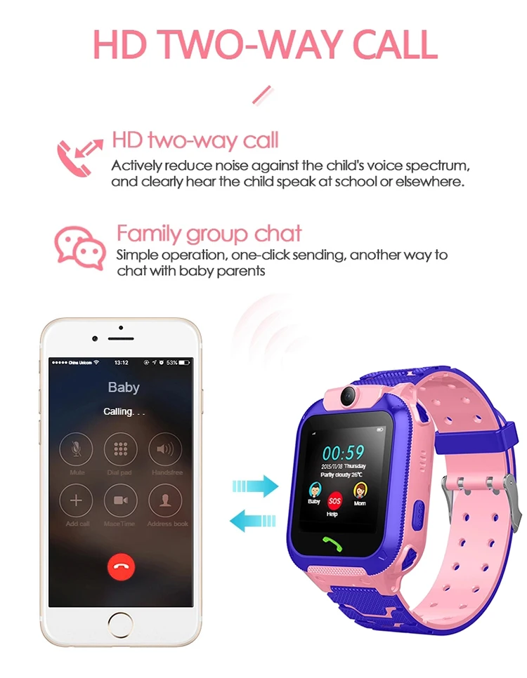 
2020 2G Sim Card Intelligent Wereables Children Smart Watch mobile Phone for Kids Smartwatch 2019 