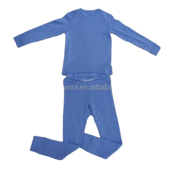 Solarwool High Quality soft knitted Fabric Color Fashion Design 100% Merino Wool Child Boys Thermal Underwear