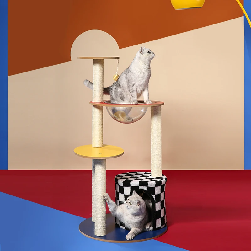 Sells large modern luxury factory large pet cats climbing trees