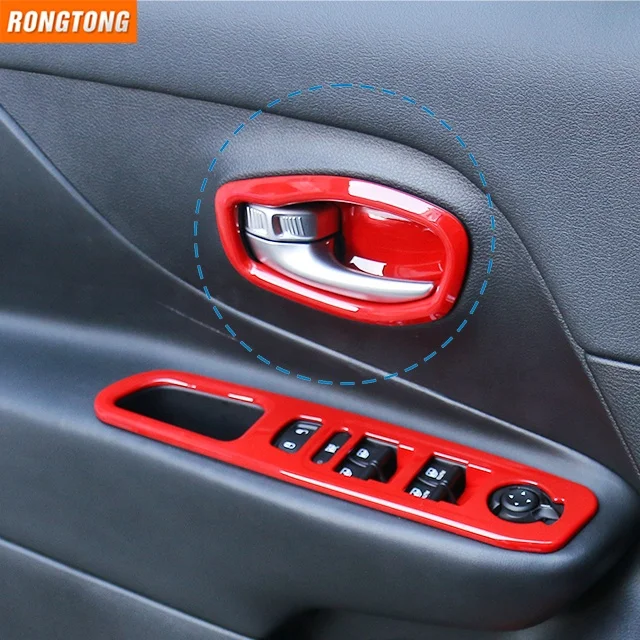 Hot Interior Accessories Door Inner Handle Bowl Frame Trim Cover for Jeep Renegade 2016+
