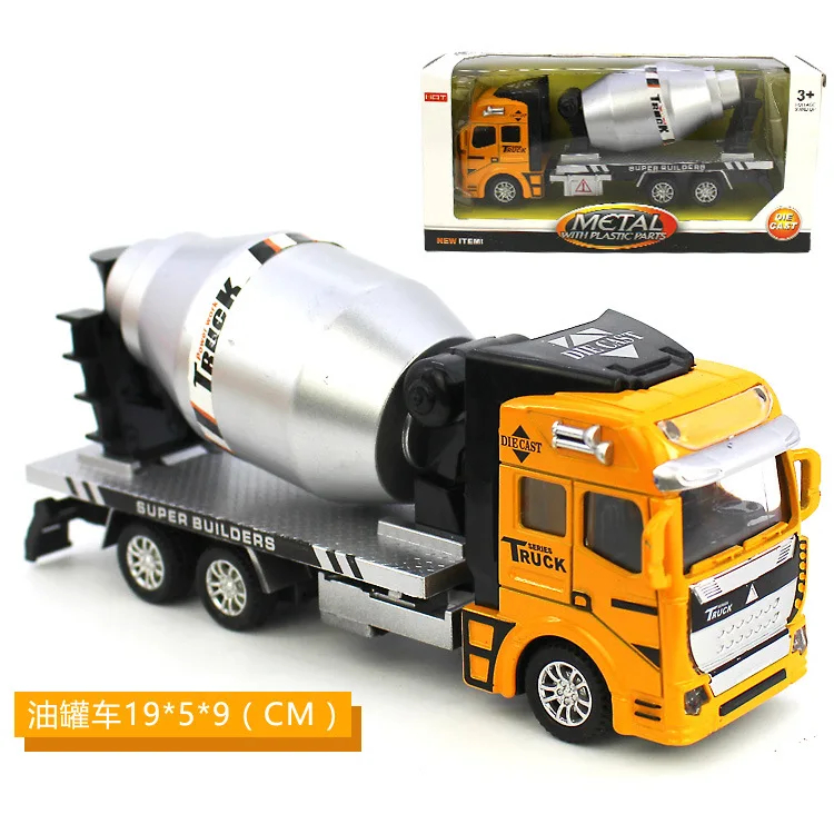 High Quality Alloy Engineering Truck Cement Mixer Truck Model Concrete Mixer Construction Car Kids Toy Gift For Children Gifts