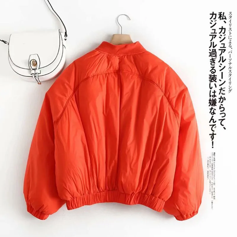 New Fashion Korea Style  Women Winter Short Padded  Warm Zipper Jacket