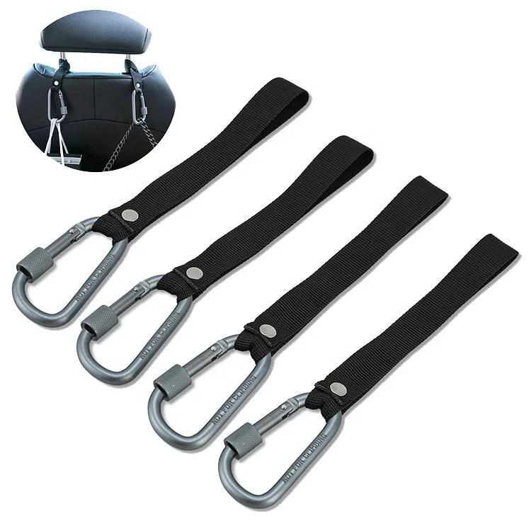 Universal Nylon Braided Tape Press-type Opening Automatically Closed Car Storage Hook Hanger Storage Organizer