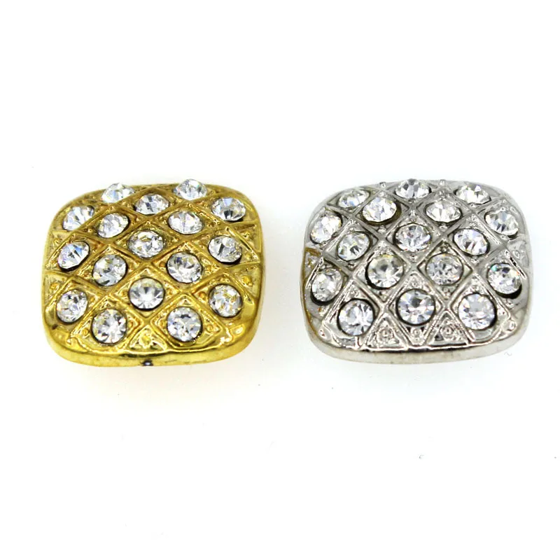 19mm rhinestone crystal square buttons