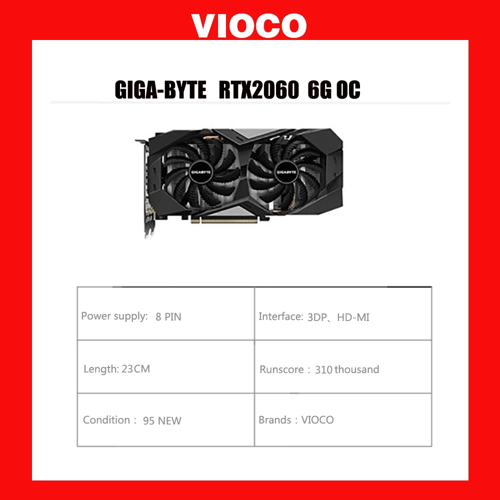 Geforce GTX RTX 2060 2070 2070SURER Graghics Card 4GB 6GB 8GB Gaming Clock Key Status NVIDIA Style Chip Piece MSI Video Output