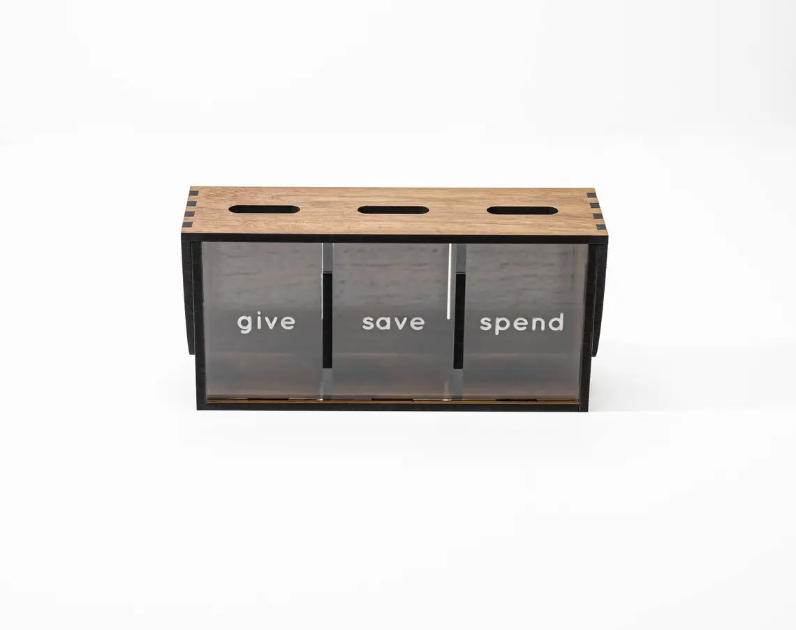 Wholesale Custom Gifts Bank Frame Saving Handmade Display Piggy Bank Coin Personalized Wooden Money Box For Kids