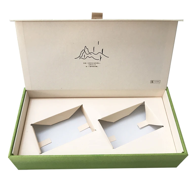
TOSUN Custom Non-fermented Tea Paper Box Book Shape Gift Box Green Tea Packaging Rigid Boxes 