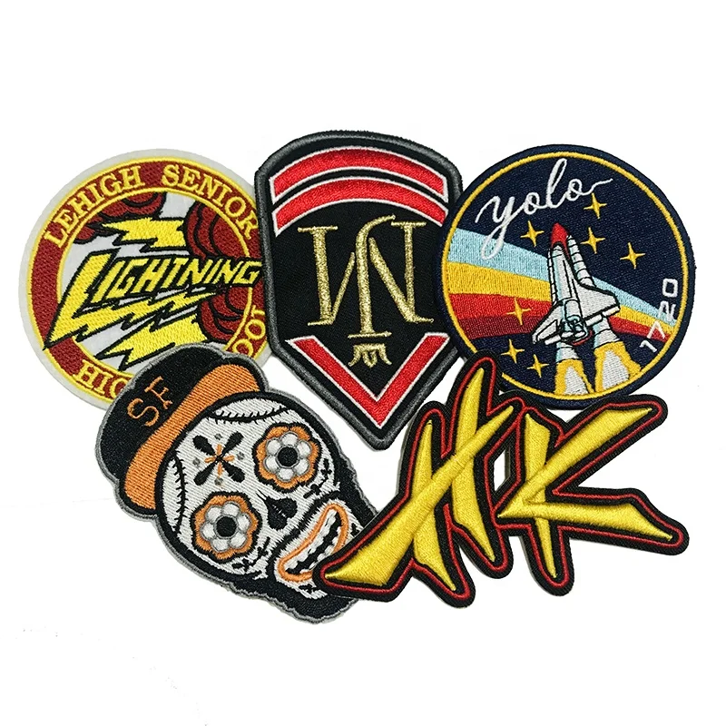  wholesale brand embroidered iron on custom