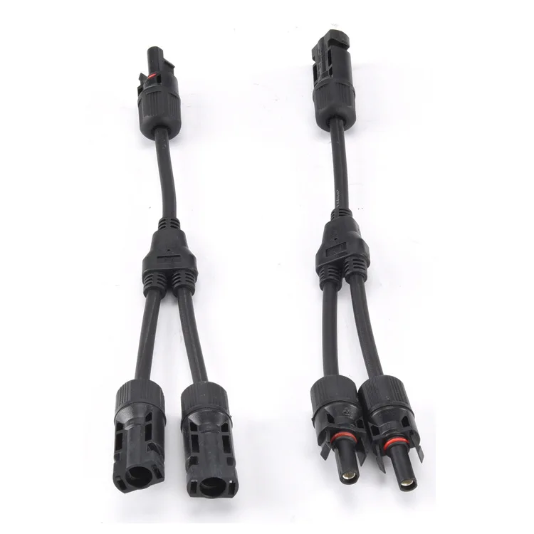 Hot Sale 2 In 1 Solar Solar Connector Parallel Branch Connector Male To Female Solar Parallel Connector