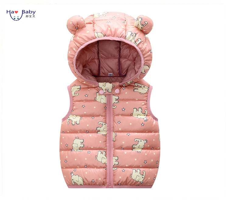 Hao Baby Children Boys And Girls In 2022 Infant Cartoon Down And Padded  Toddler Candy colors Hooded Vest