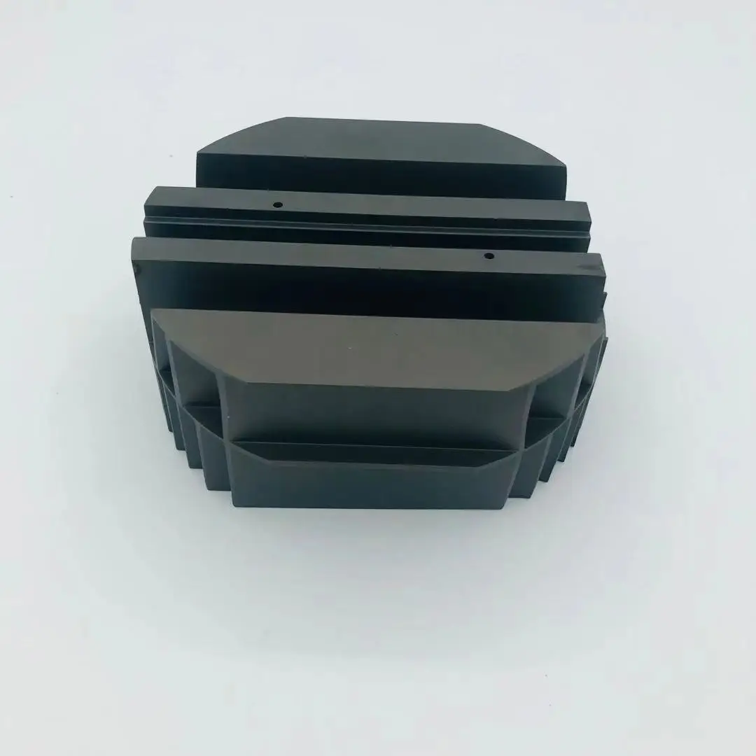  Черный алюминиевый охлаждающий ребро теплоотвод Круговой Круглый экструзионный радиатор из алюминиевого сплава 6063