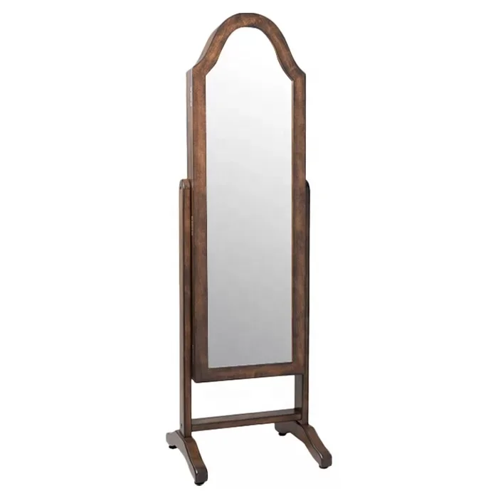 
Amazon Best Seller cheap price Decorative Wooden Framed Beveled Dressing Floor Free Antique Standing Wooden Mirror 