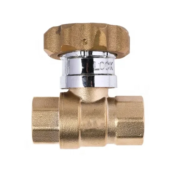 Hot Selling Custom Forged Brass Magnetic Lockable Ball Valve with Key