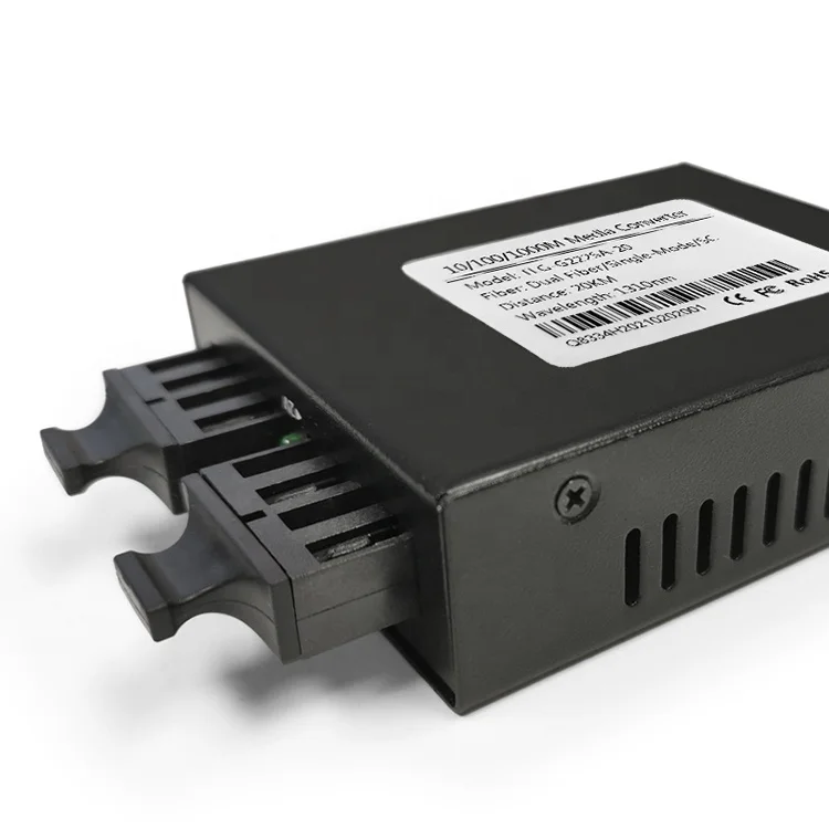 
10/100/1000m fiber media converter rg45 2port optical to ethernet media converter 