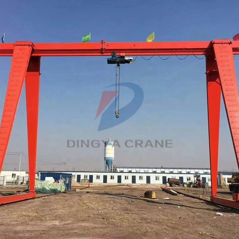 Hot sale 10/12/40/100/150T Rubber Tyre Gantry Crane lift RTG a frame single double beam rail mounted gantry crane manufacturer