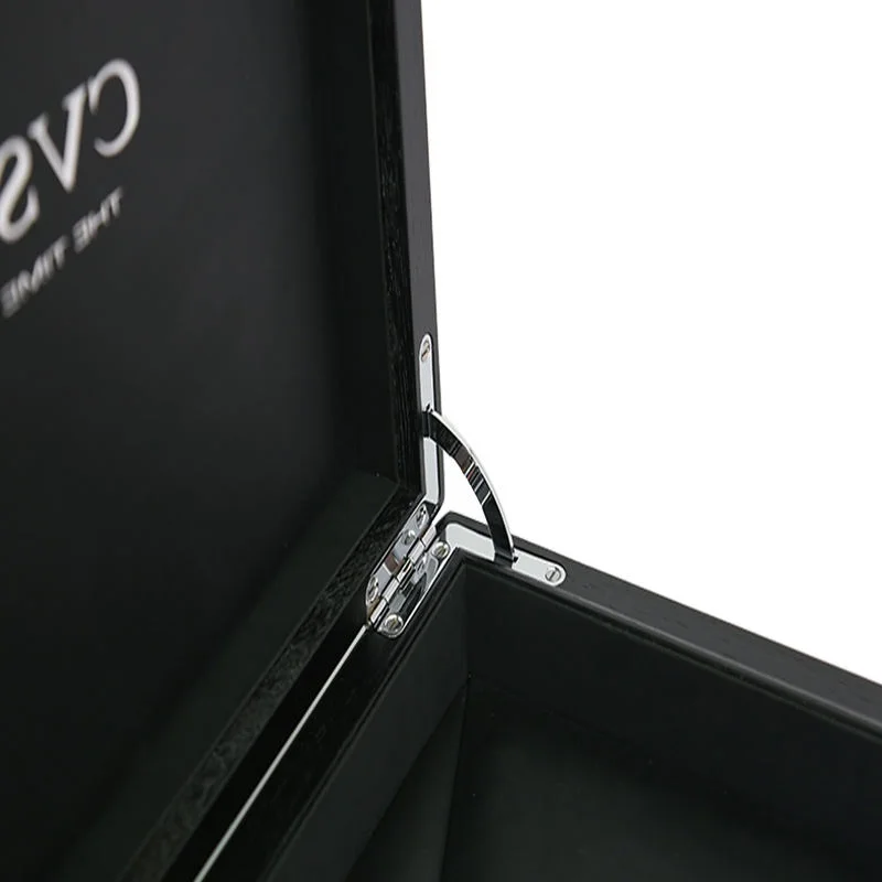 Watch Case Wooden Watch Spring with PU Leather High-quality Wholesale Custom Logo Black Customized Logo Luxury Wooden Box CN;GUA