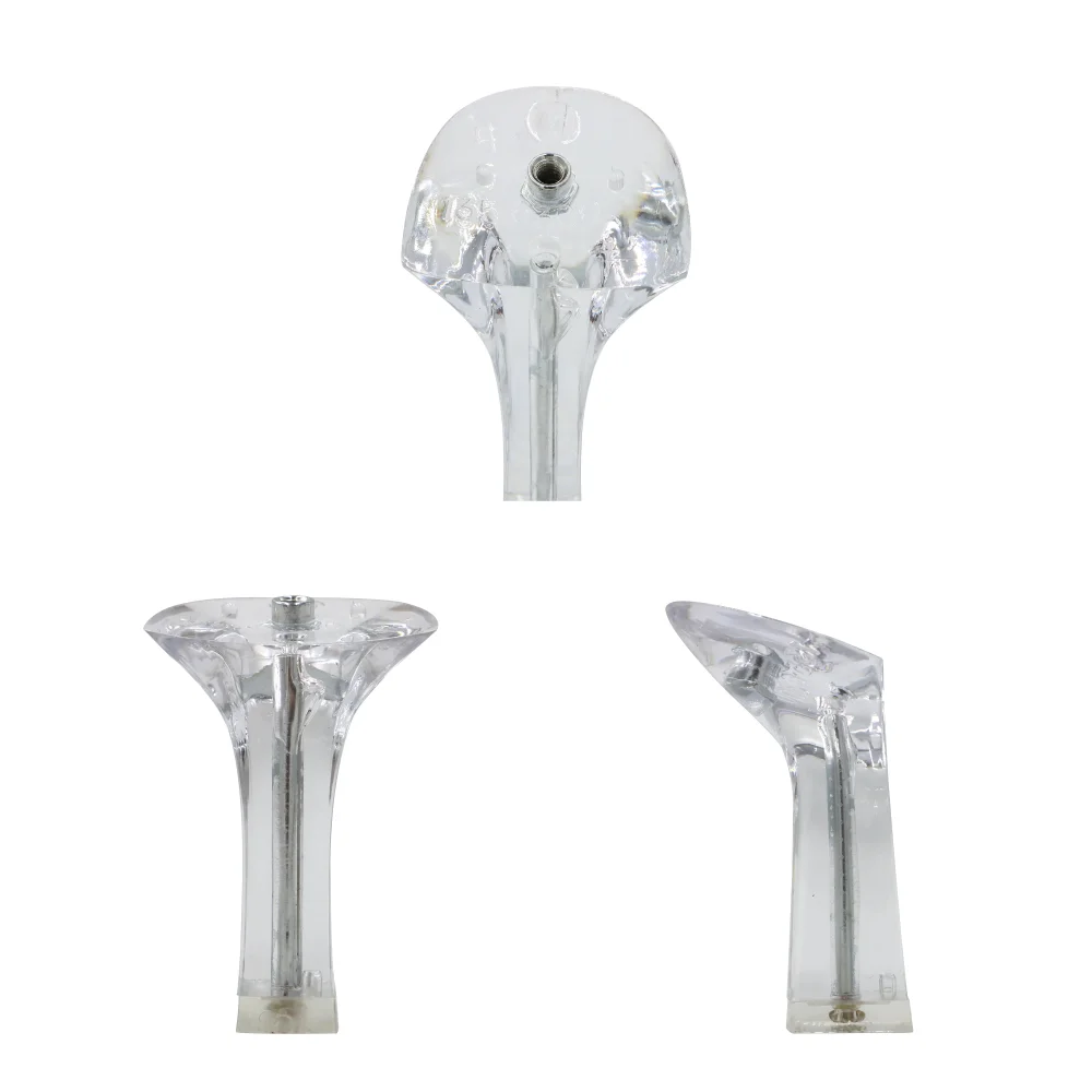 New design transparent crystal PC heel for sandals wedding shoes