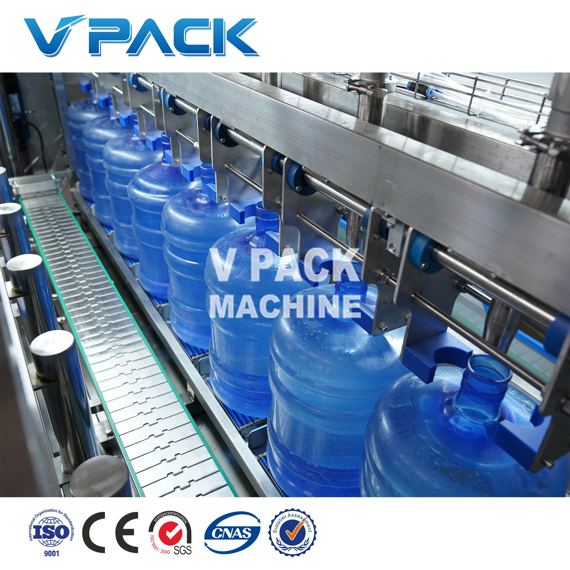 5 Gallon bottle water filling machine/ Outside bottle washing and rinsing machine/ Multi-row inside rinsing filling capping