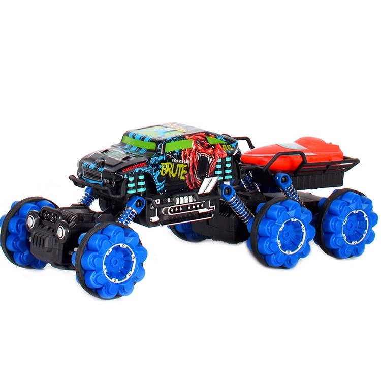 1/16 PVC toy truck with 6 wheels rc monster truck