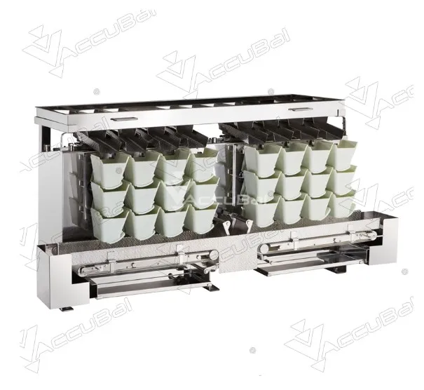 conveyor belt feeding weighing and packaging machine for fresh meat, frozen shrimp, rice