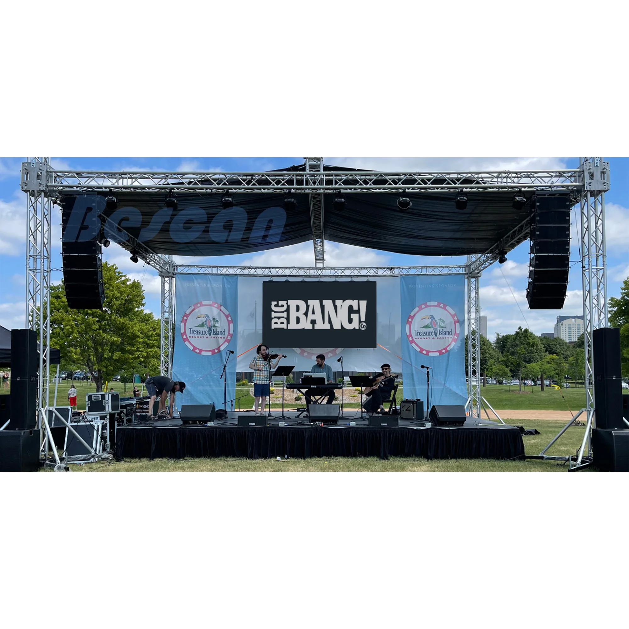 BESCAN Full Color P3.91 P4.81 Stage Backdrop rental display panels wall led pantalla outdoor led screen led truck