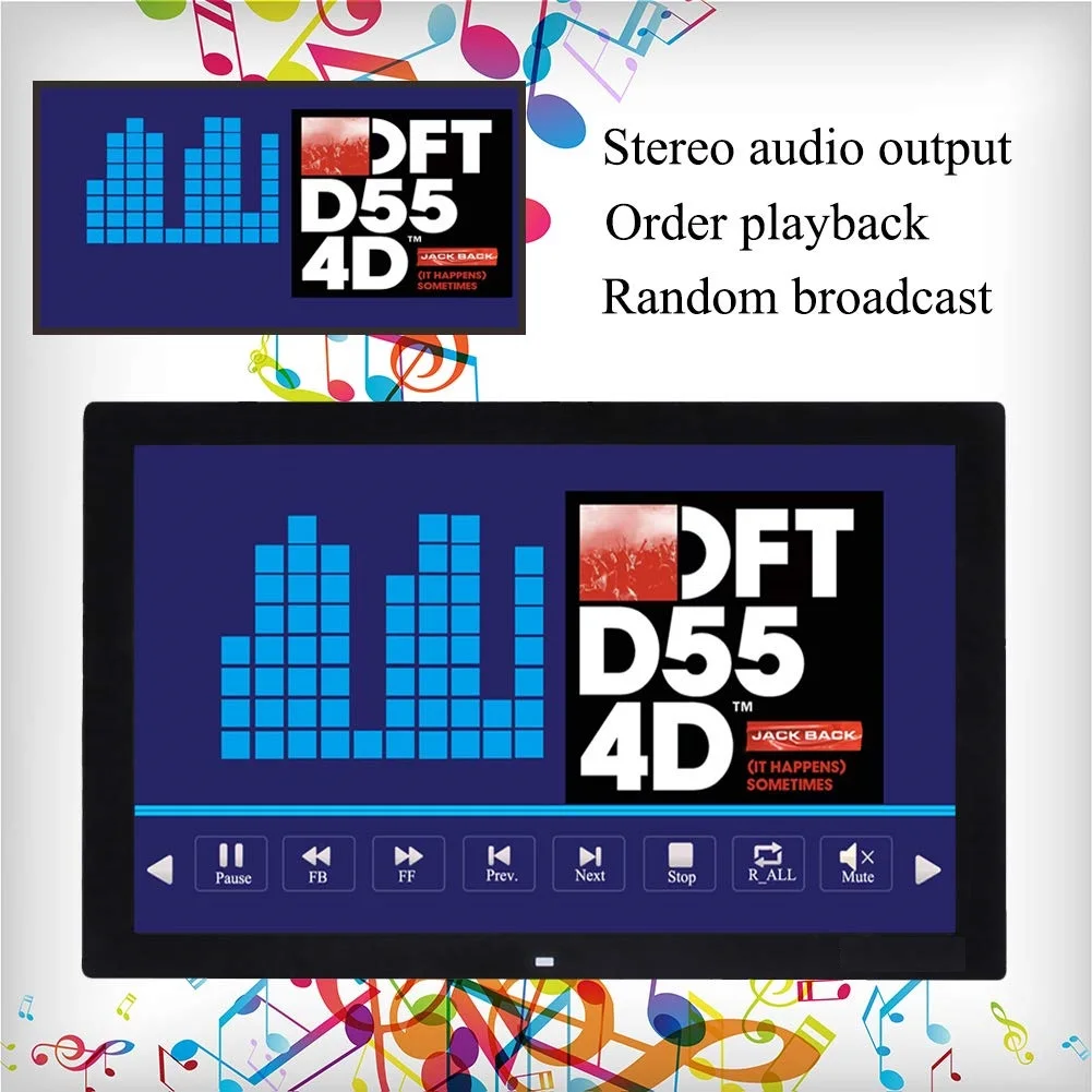 17 Inch Digital Photo Frames 1080p Wall Mount White Lcd Digital Photo Frame With Picture Video Input