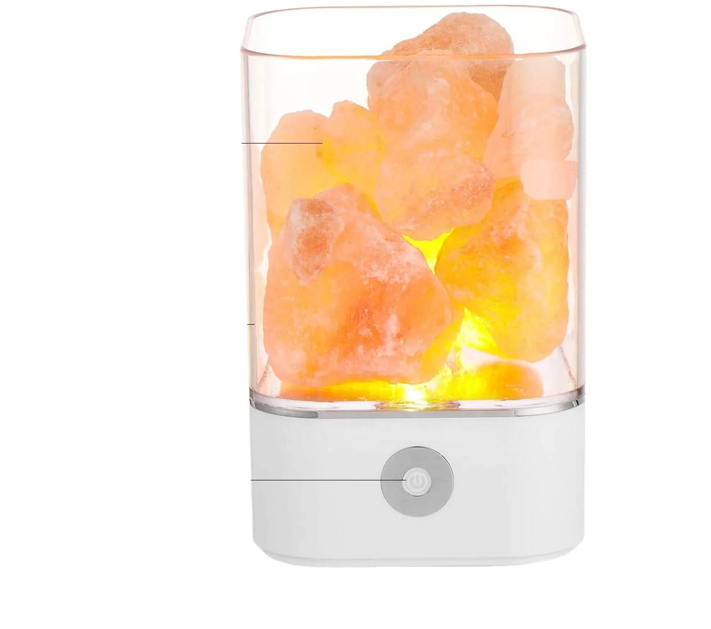 2022 New Himalayan Rock Crystal Salt Lamp Portable USB Charge Colorful