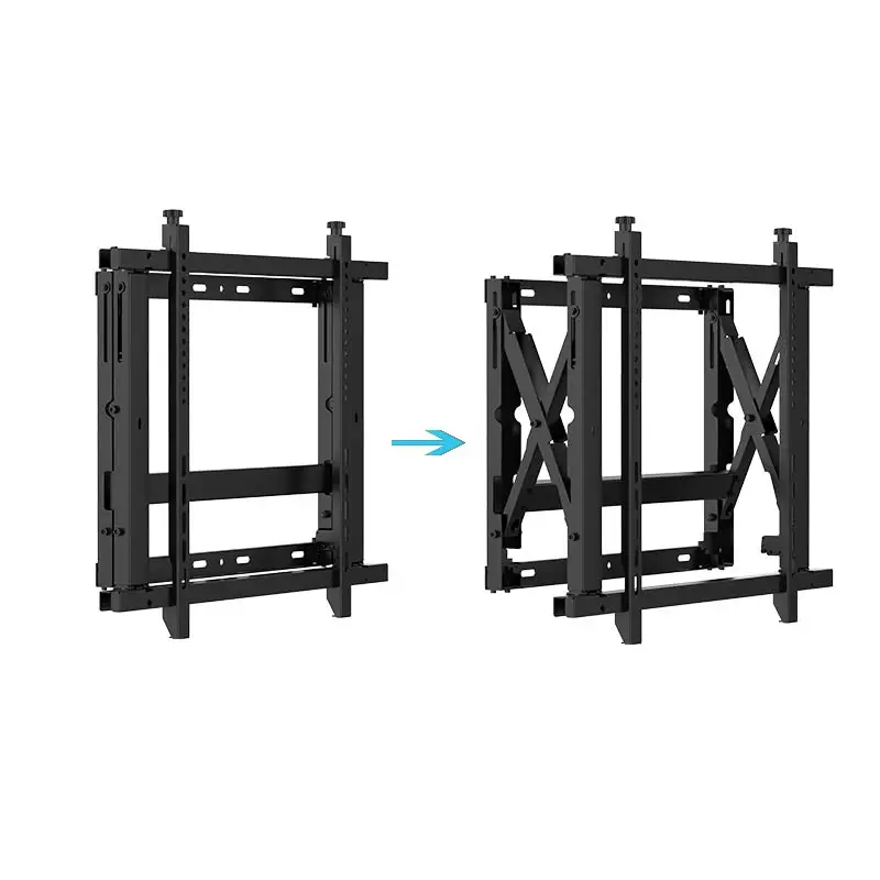 32-75 Inch Multi Screens Monitor Led Wall Front Maintenance Hydraulic Push Type Tv Wall Brackets Video Wall Mount
