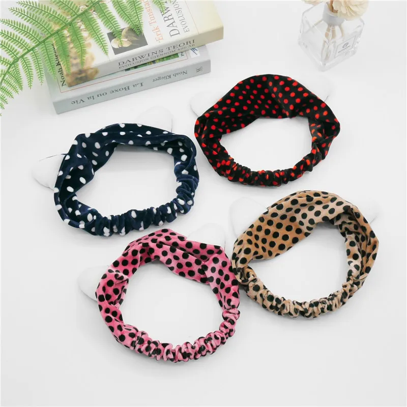 Soft Velvet Cartoon Animal ear cute headband SPA YOGA make up Hair accessories hair band