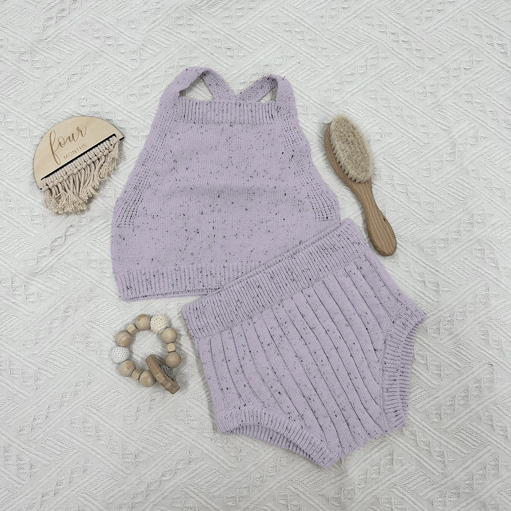 Boutique Newborn Baby Clothing Gift Set Thickened Knit Girl Baby Romper