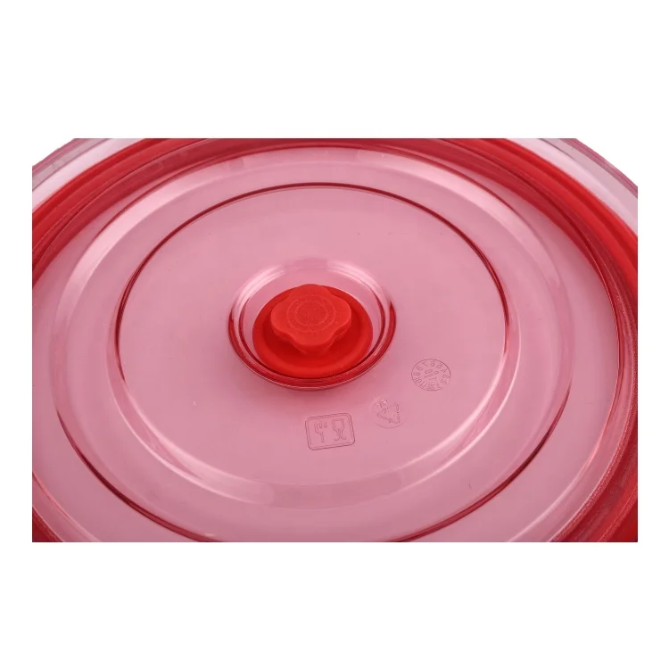 Pyrex Glass Food Container  vacuum cover lid /Heat Resistant Glass Food Storage Container with plastic  lid