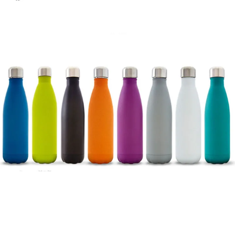 Leak-Proof Double Walled Stainless Steel Cola Shape Sports Water Bottle