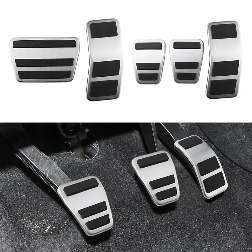 Car Brake Pedal Accelerator Gas Footrest Pedals Pad Cover Fit for Ford New Fiesta MK7 2008 2009 2010 2011 2012 2013 Accessories
