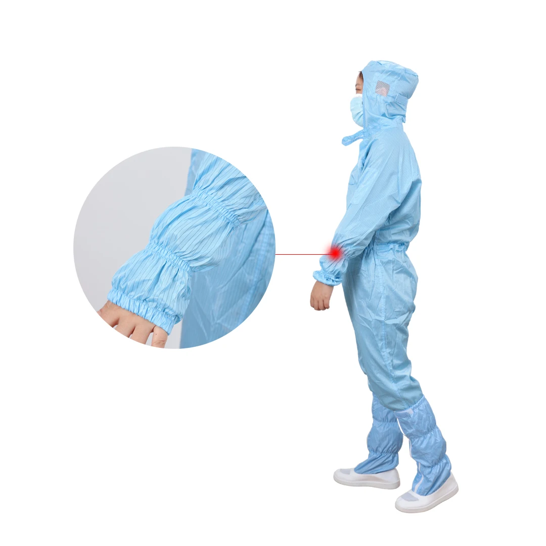 Durable Dust-Proof ESD Lab Coat Cleanroom Suit For Workshop