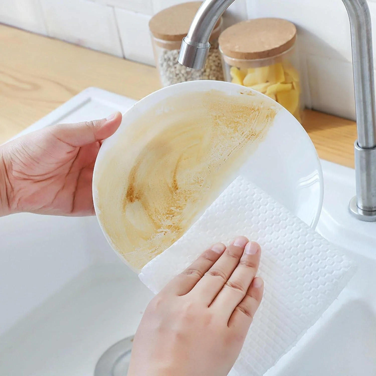 Super-Absorbent Disposable Non-Woven Kitchen Wiping Cloths Household Cleaning Rags Made PP Viscose Polyester Bamboo Paper