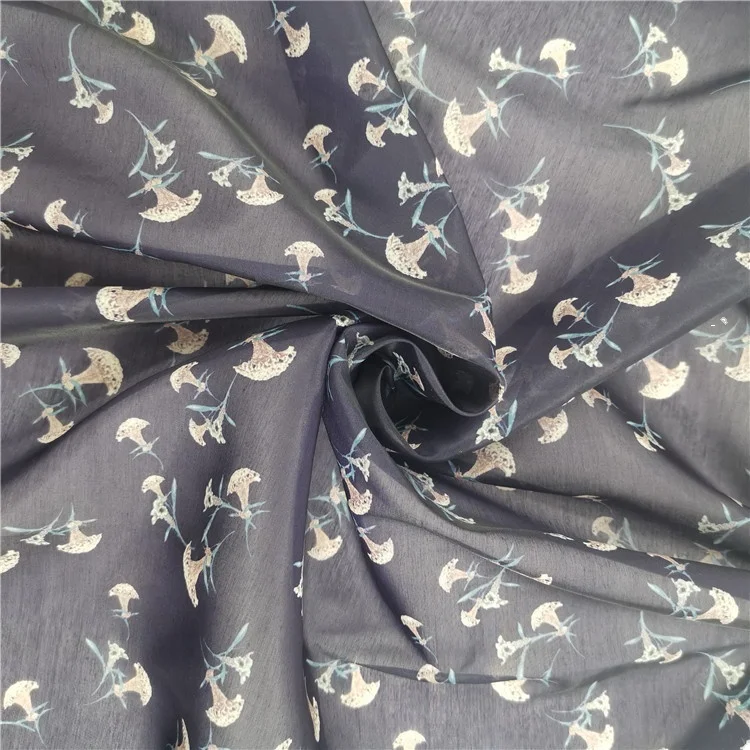 
Best quality bright custom print fabric organza fabric 